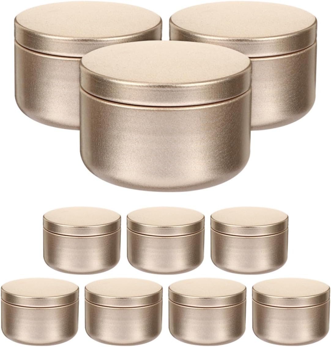 10pcs 50ml Aluminum Essential Oil Containers with Lids for Storage and Travel, Small Metal Tins Convenient for Portioning and Locking in Fragrance, for DIY Candle Making