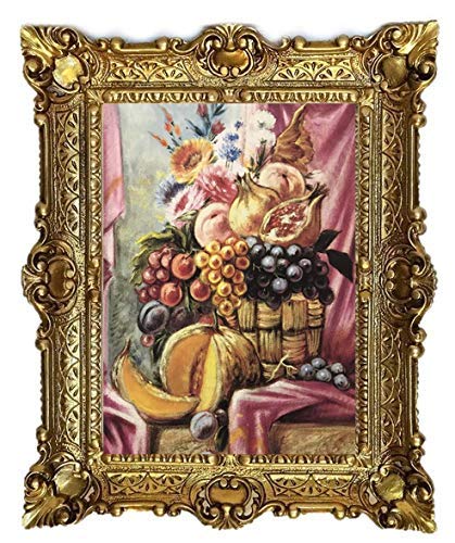 Lnxp MD115 - Dipinto bellissimo dipinto con fiori, 56 x 46 cm, motivo barocco anticato Lnxp MD115 - Dipinto bellissimo dipinto con fiori, 56 x 46 cm, motivo barocco anticato