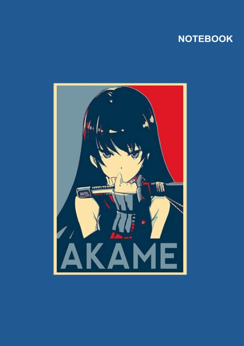 Akame Ga Kill Blue Notebook Cover: With Lined Pages, 110 Pages, 8.27 x 11.69 inches, A4.