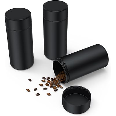 TecQach Portable Metal Aluminum Food Storage Jar 3-Pack,Airtight,Smell,Proof,Container, Metal Waterproof Small Bottle Multipurpose Container Spices Container