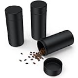 TecQach Portable Metal Aluminum Food Storage Jar 3-Pack,Airtight,Smell,Proof,Container, Metal Waterproof Small Bottle Multipurpose Container Spices Container