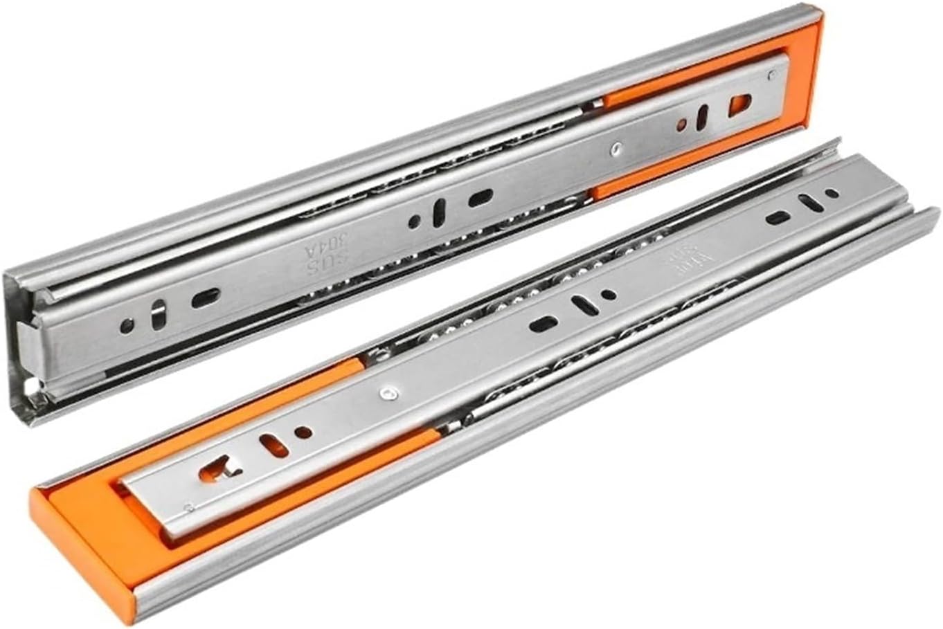 Stainless Steel Drawer Slides Soft Close Drawer Track Three-Section Drawer Rails Cabinet Roller Furniture Hardware(Normal 12inch 30cm)