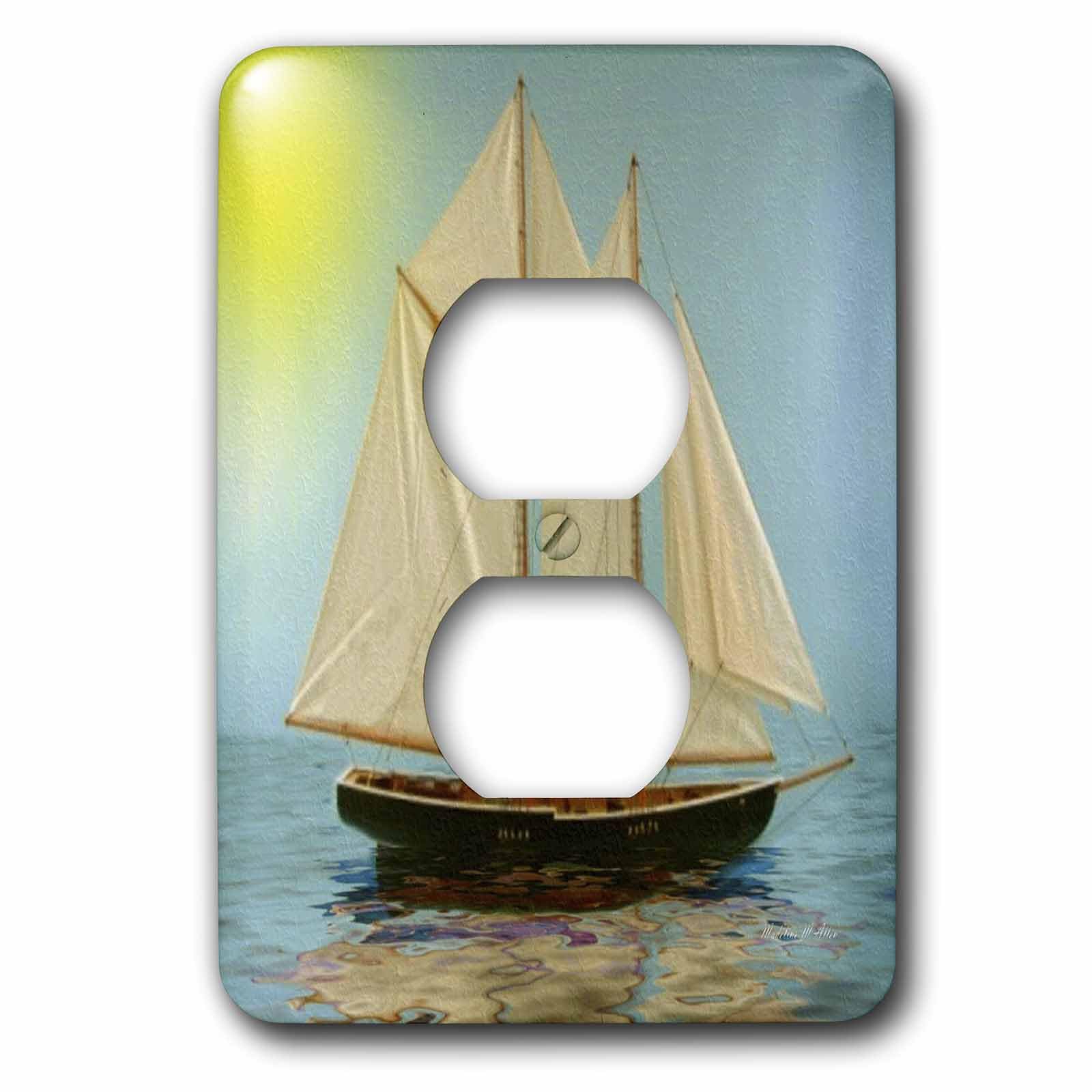 Art LSP_6667_6 Haiti-Smudge sur double prise de courant multicolore 3dRose