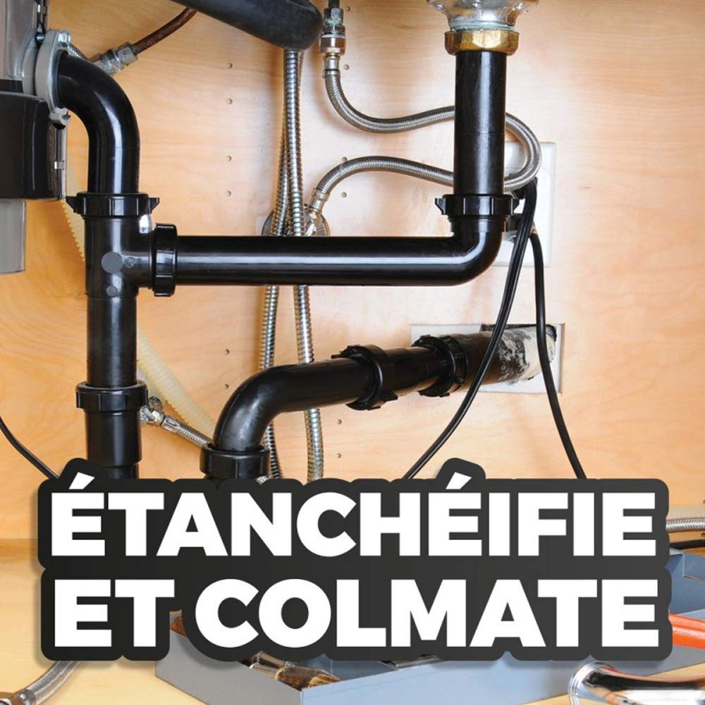Lot de 2 Colmat’Pro Express 300 ml – Stop-Fuite, Etanchéifie, Colmate et Protège votre intérieur et extérieur – Fabriqué en France (INCOLORE)