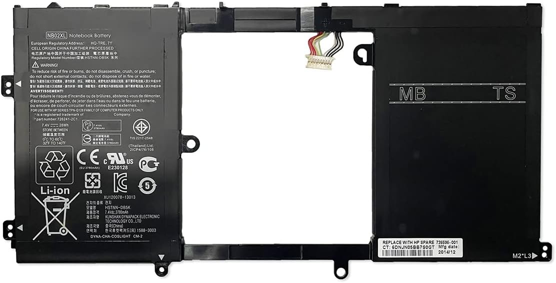 互換 HP NB02XL 28Wh 互換用の バッテリー 電池 適用される For HP Pavilion x2 HSTNN-DB5