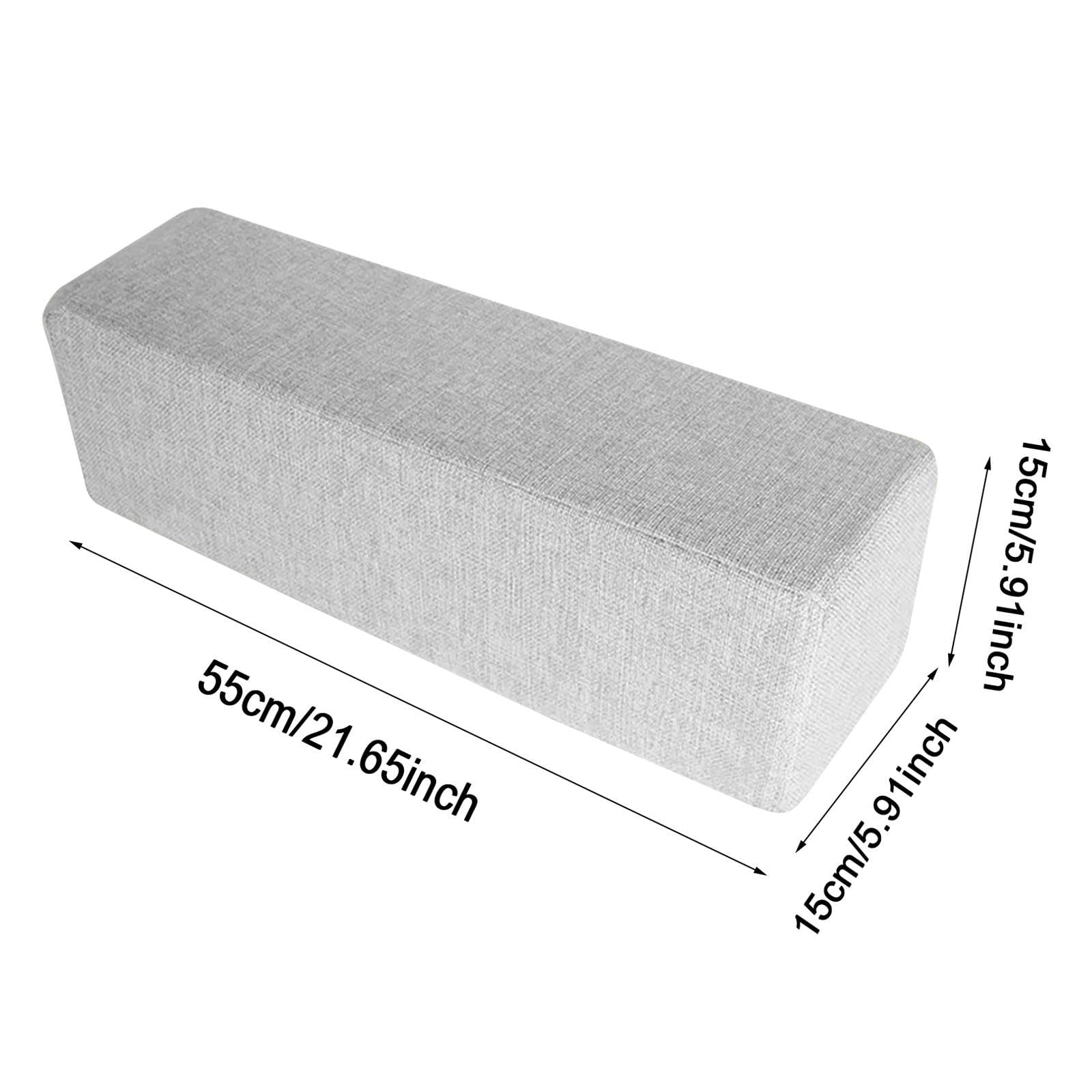 Cuscino Poggiabraccia Ergonomico Rettangolare per Divano, Versatile, Decorativo, per Poltrona E Arredamento Domestico, Grigio Chiaro