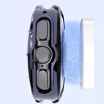 Coverzone Samsung Galaxy Watch Ultra ile uyumlu Silikon Kasa Ekran Koruyucu Önü Açık Çerceve PC Kasa Koruma Silikon Çerçeve (Şeffaf, Galaxy Watch Ultra)