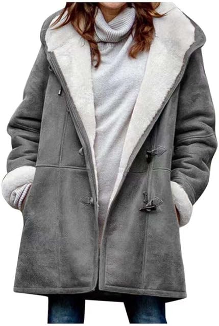 Vêtements d'extérieur pour femmes en hiver, manteau à capuche à cape de mode avec poches, veste de Parka chaude et thicken