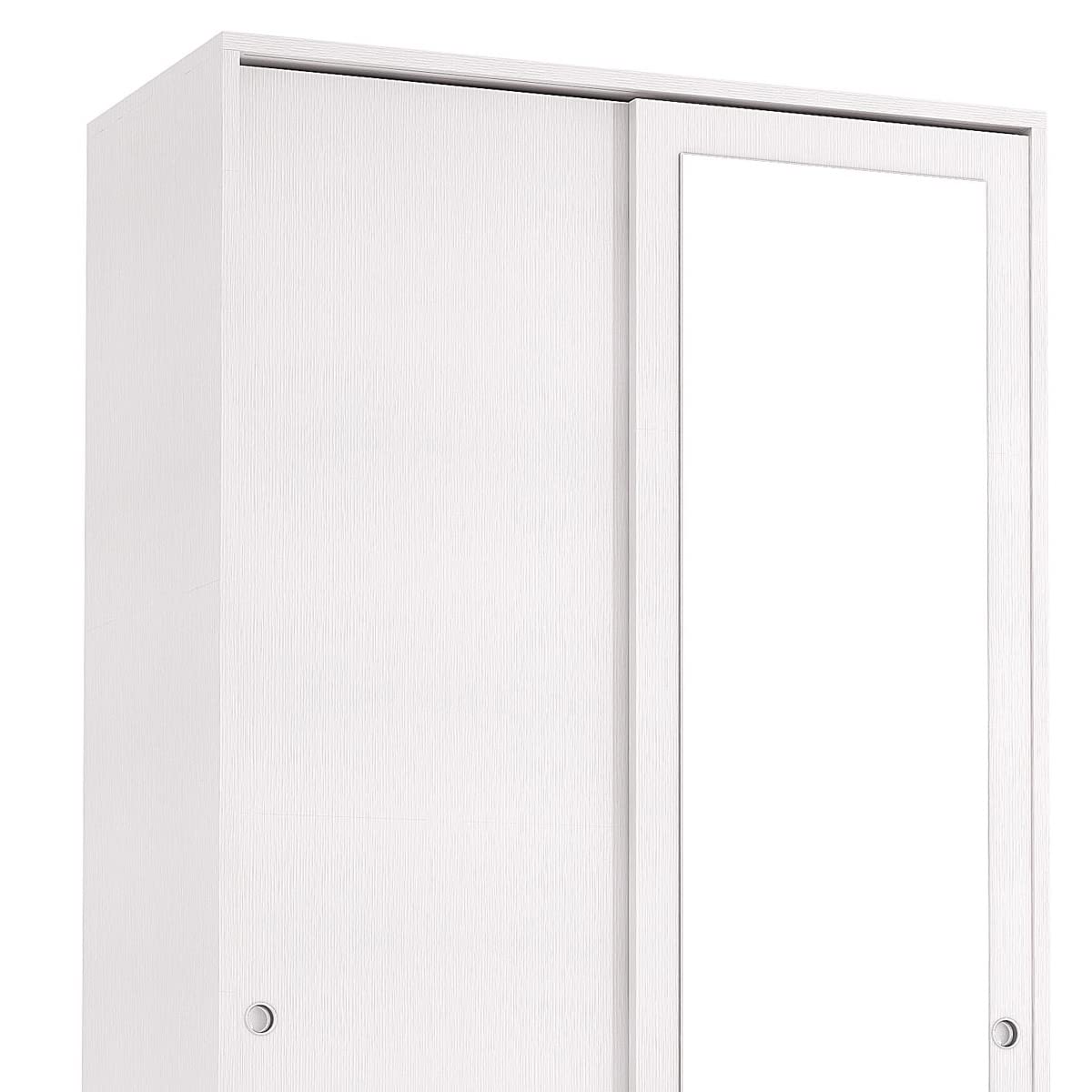 Armadio 2 Ante Scorrevoli | L90xP45xH195cm | Bianco Texture 3D | Made In Italy - Foto 6