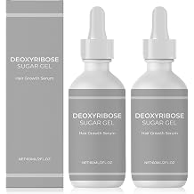 Deoxyribose Sugar Hair Growth Serum Mild Safe Hair Oil Pack of 2 Waxing Hair Oil Scalp Gel for Hair Strengthening Hair Thickening Gel for Men Women 60 ml