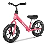 Toddler Balance Bike 12” No Pedal Training Bicycle for Kids 24 Months to 5 Years Tool-Free Adjustments Seat and Handlebar Best Gift for 2 3 4 5 Boys Girls