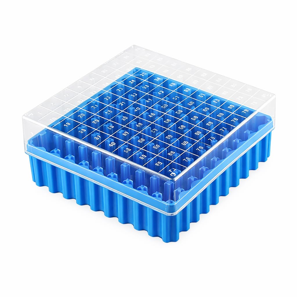 Cryo Cube Box (81 Places) for 1ml & 1.8ml Cryo Vials – Durable CryoBox Vial Rack (Pack of 4) for Laboratory Storage-image-31