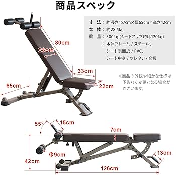 Amazon.co.jp: [リーディングエッジ] アジャスタブルベンチ 背面10段階