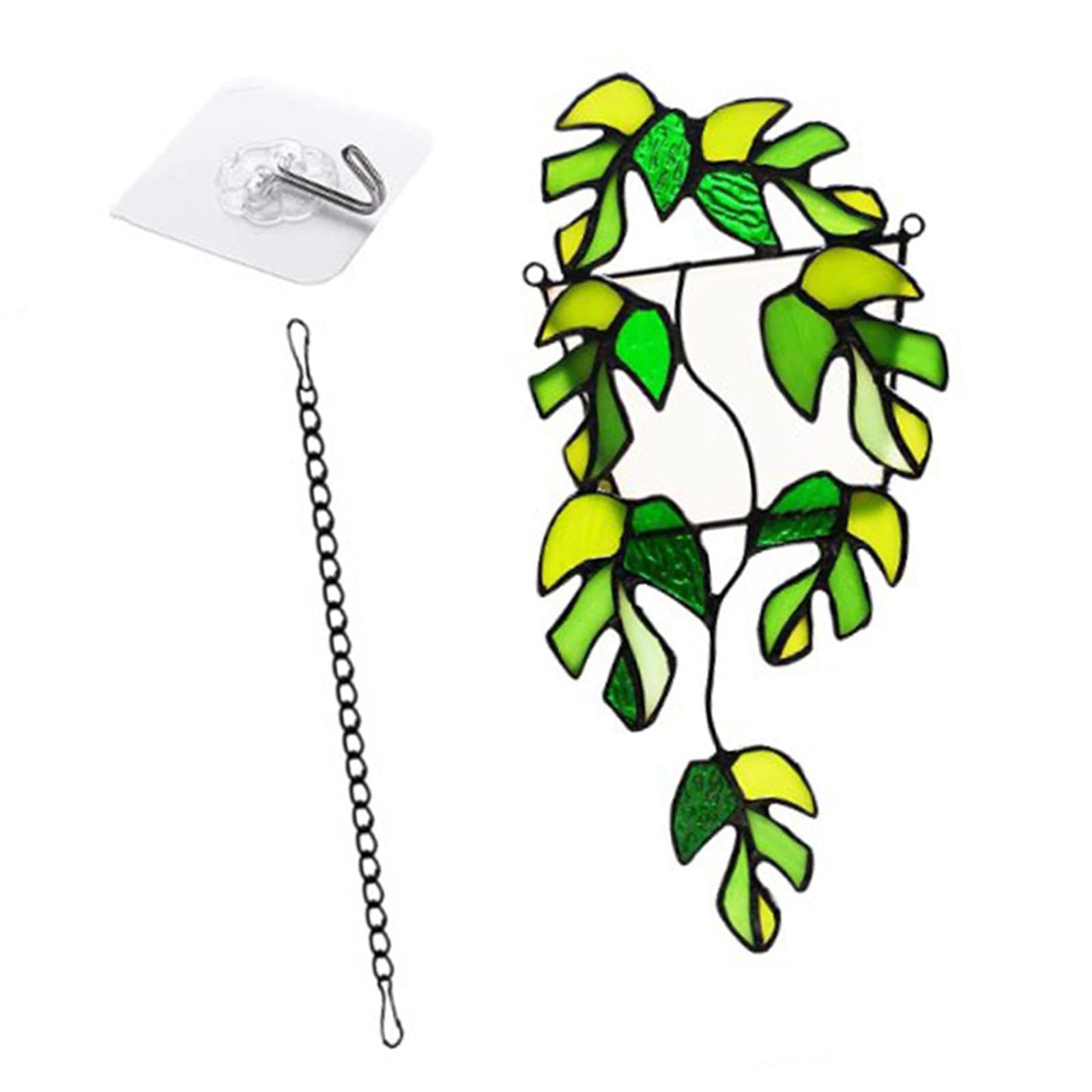 VELURA Window Hanging Window Decor with Chain Ornament for Indoor Garden Home 21cm Type C|1 Green Plant Catcher| Suncatchers & Mobiles|Home & Garden-picture-19