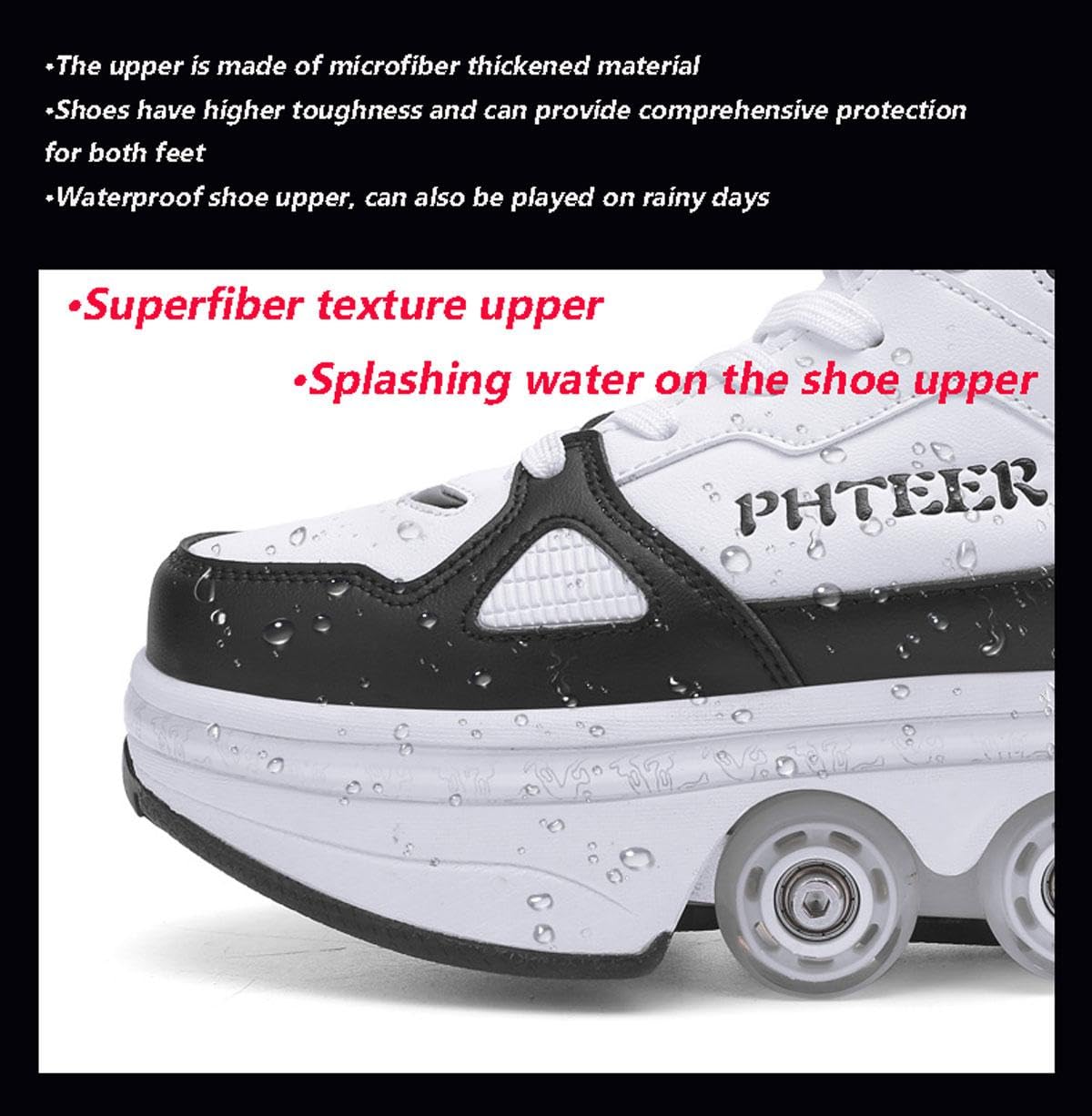 Roller Skate Shoes Rollschuhe Schuhe Mit Rollen Skateboardschuhe,Inline-Skate, verstellbar Schuhe mit Rollen,Laufen Skateboard,Inline Rollschuhe