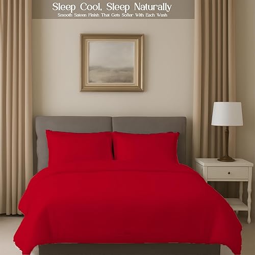 Miniatura 85 de Juego de 4 piezas para sofá cama, 100% algodón de 400 hilos, sábana bajera con bolsillos profundos, suave, sin arrugas y transpirable, calidad
