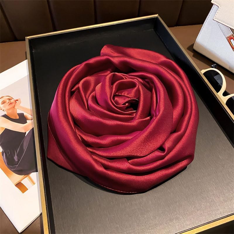 Long Silk Feeling Satin Scarf Smooth Lightweight Sunscreen Satin Shawls Wrap Headscarf for Women - Image 3