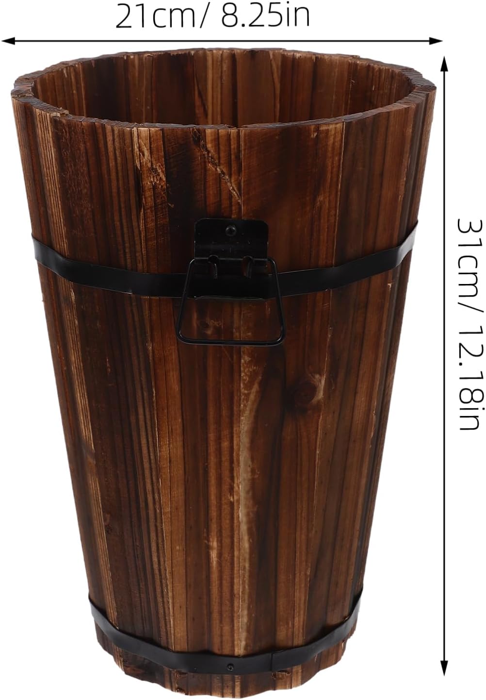 Alipis Wooden Trash Can for Bathroom and Office Stylish Waste Basket Capacity Lightweight and Portable Design Versatile Storage for Living Room and Under Desk Use