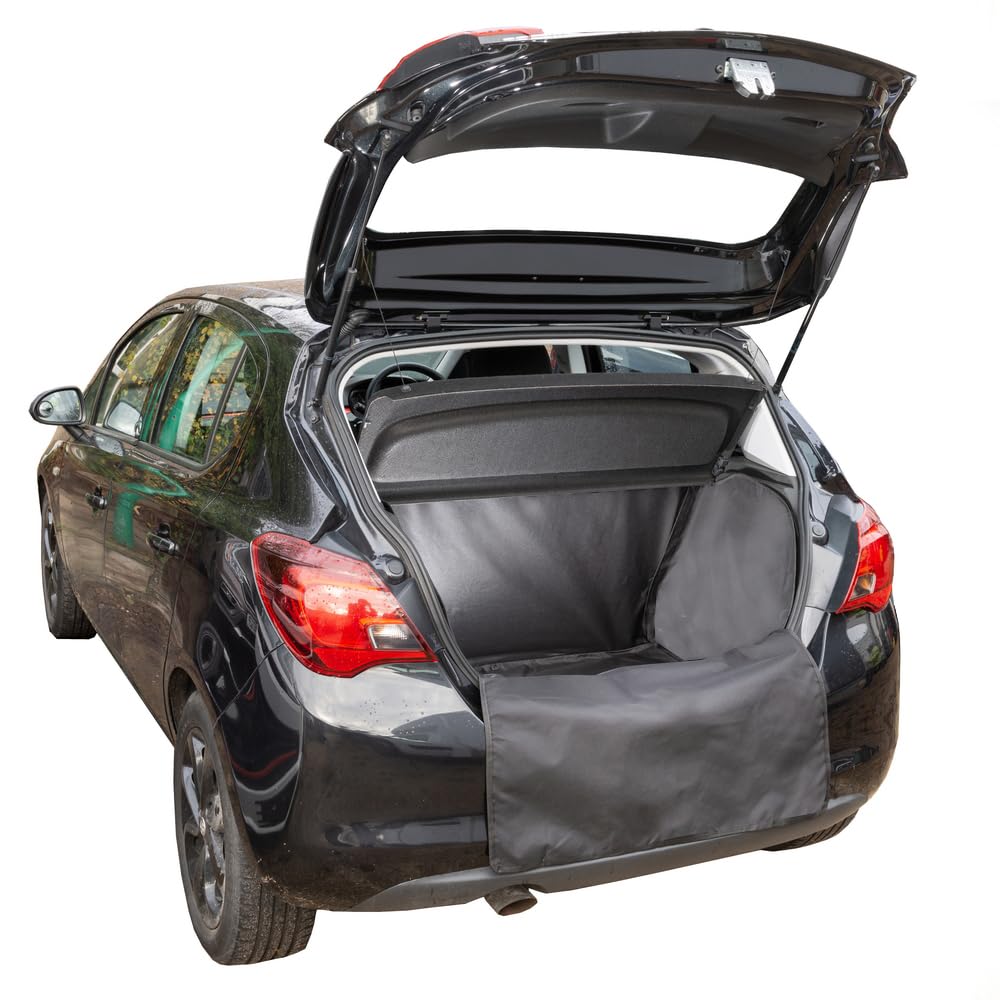 UK Custom Covers BL767 Tapis de coffre imperméable sur mesure Noir – Pour Opel Corsa 2006-2019
