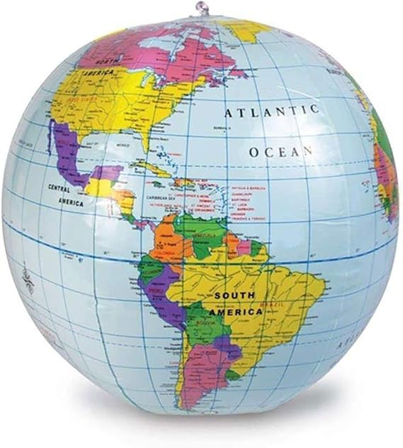 Learning Resources Inflatable 11 inch Globe, Geography for Kids, STEM, Back to School, Teacher Must Haves, Ages 6+