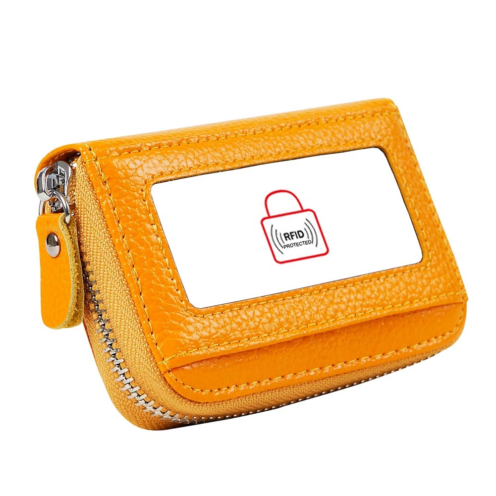 Women's RFID Blocking 12 Slots Credit Card Holder Leather Accordion Wallet