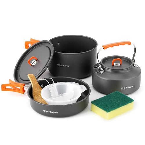 Odoland 10pcs Camping Cookware Camping Pots product photo (Camp Cookware Sets) — ScooterReviewPro review