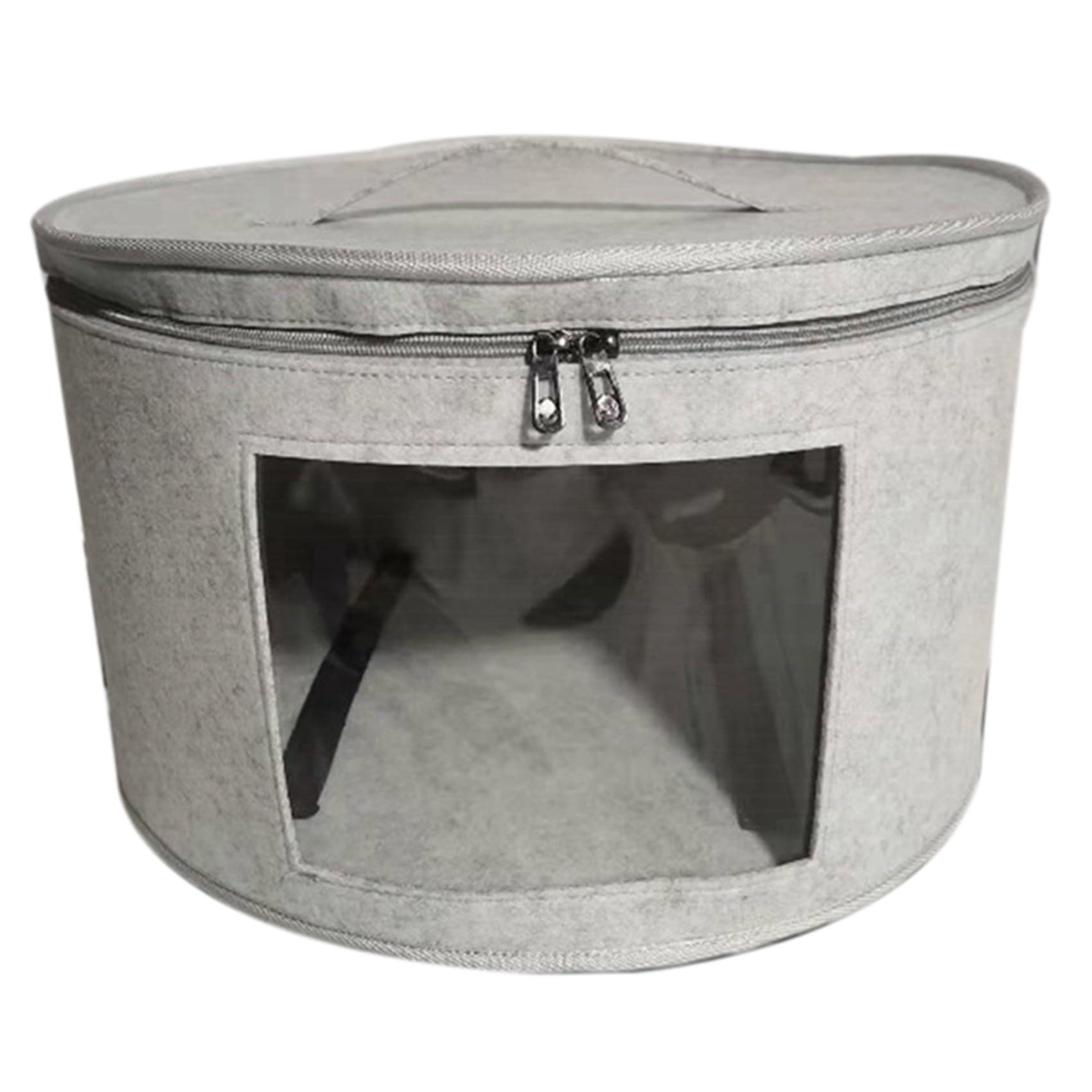 2X Caja Organizadora de Sombreros Cajas de Sombreros de Viaje Redondas Sombreros Plegable con Tapa A Prueba de Polvo Caja de Almacenamiento de Sombreros Grandes Cajas A