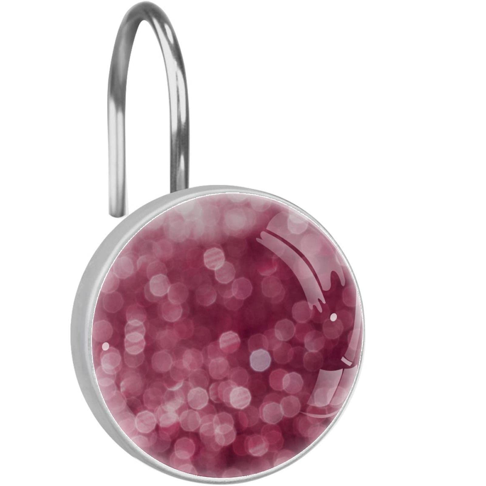 Crochets de rideau de douche en acier inoxydable anti-rouille x12