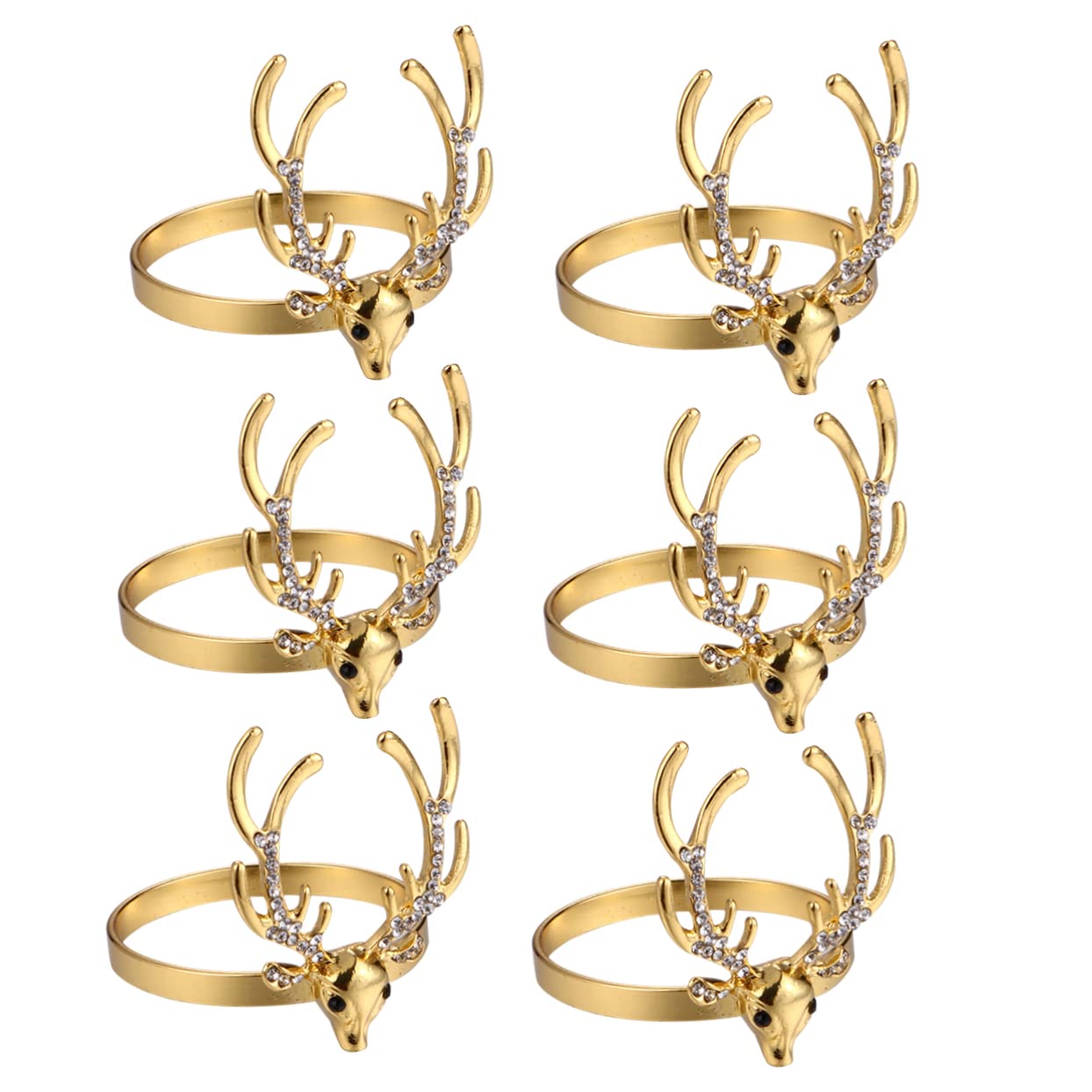 Cabilock 3 Set Per Tovaglioli Natale Oro Da Portatovagliolo Forma Cervo Accessori Eleganti Per Decorazioni Natalizie E Tavole Festive 6 Pezzi * 3