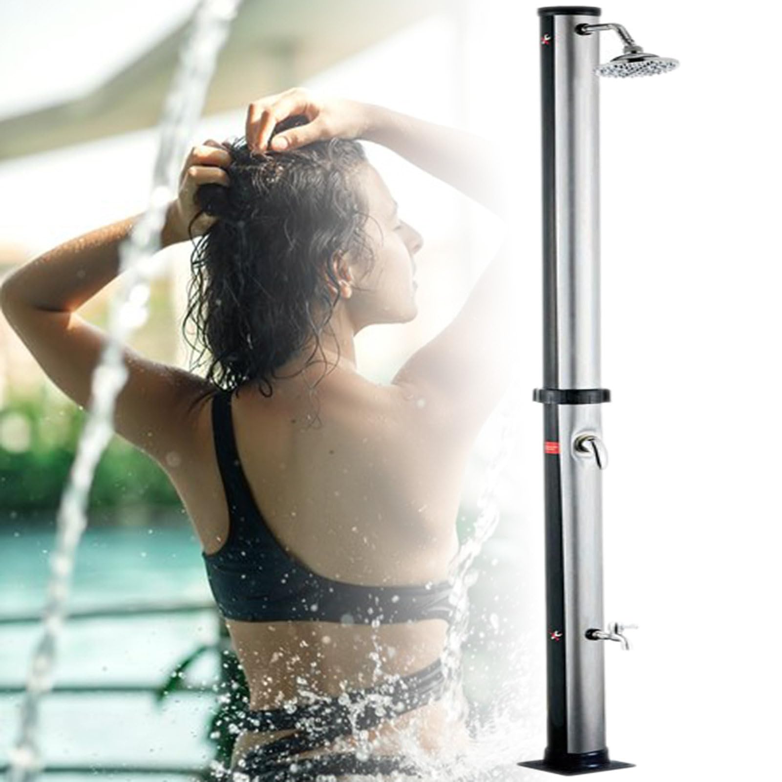 Douche Solaire de Jardin 20L [INCL. Pommeau de Douche Pluie & Douche pour Les Pieds] – Douche de Jardin, Solaire – Douche Solaire de Jardin,Douche Extérieure