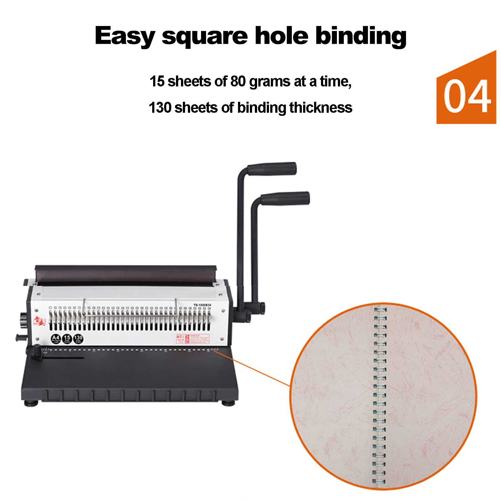 Accessori per Ufficio, rilegatrici Rilegatrice a Pettine per Risparmio di manodopera Rilegatrice per Clip per Grembiule Punzonatrice per Documenti a 34 Fori, Grigio, 46X26x35 cm