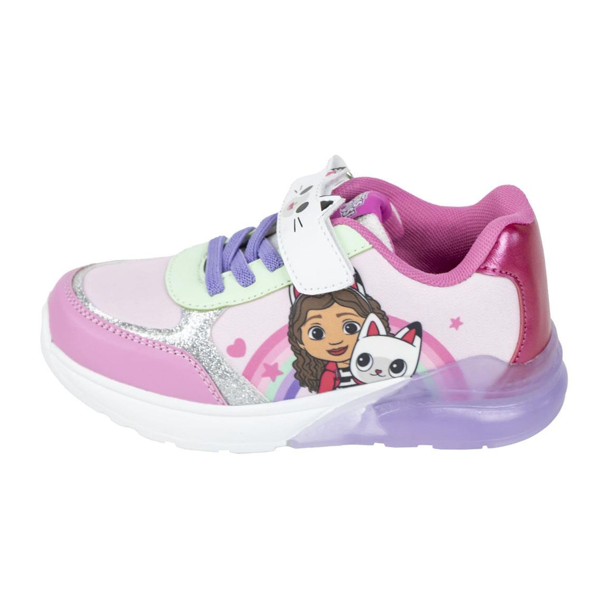 CERDÁ Life'S Little Moments Deportivas para Niñas Gabby’s Dollhouse con Luces LED y Suela Resistente TPR, Zapatillas, Rosa, 24 EU
