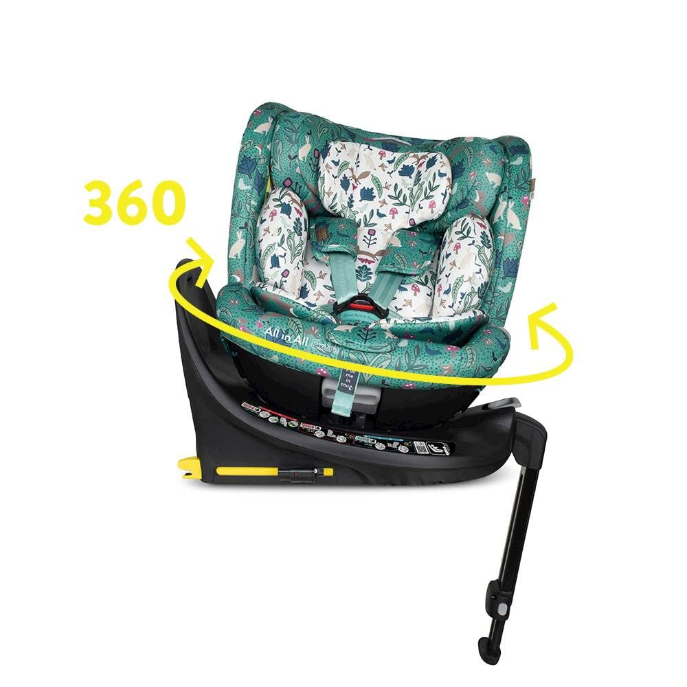 COSATTO All in All Extra i-Size - Seggiolino auto girevole a 360°, gruppo 0+123, 0-36 kg, 0-12 anni, ISOFIX, ERF, esclusivo sistema anti-fuga (Masquerade)