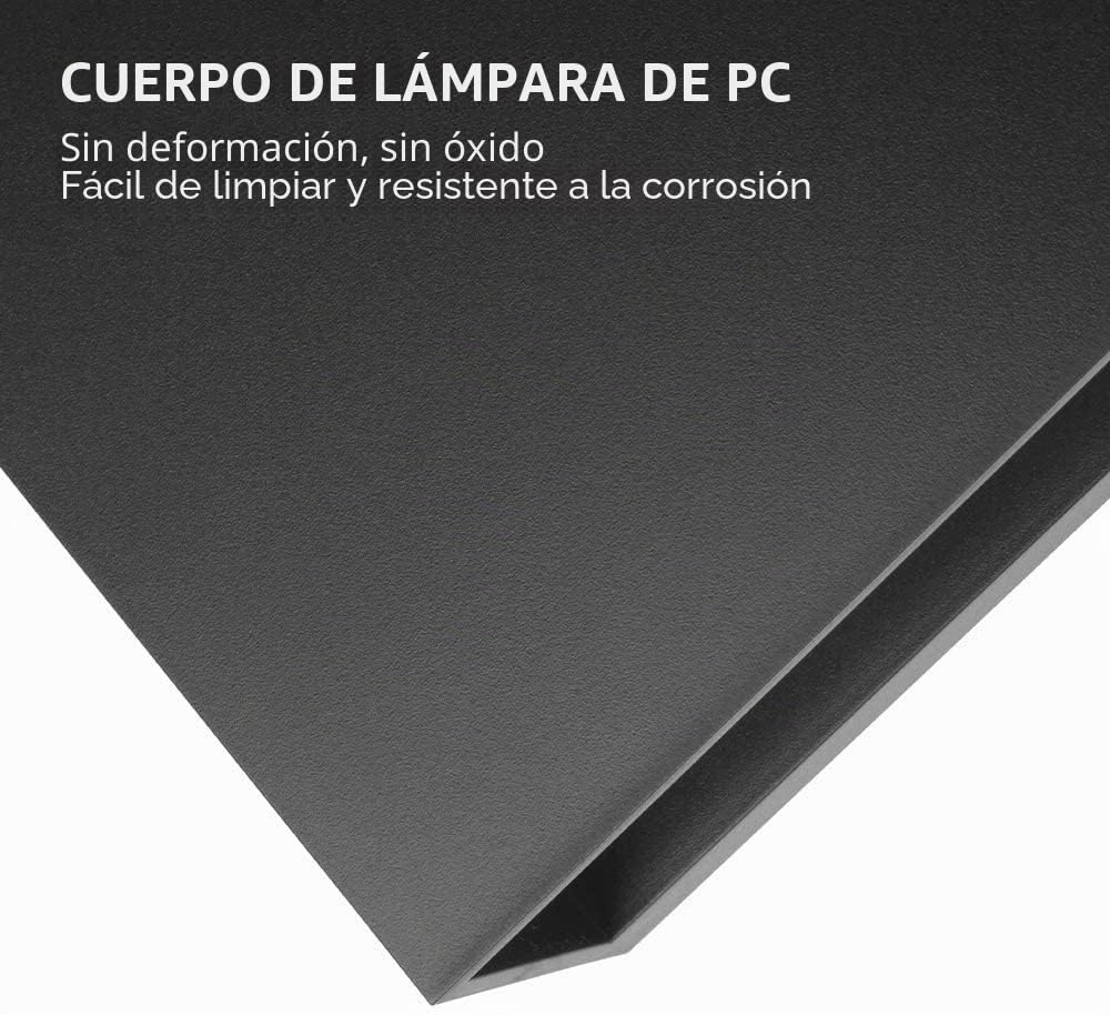 DAWALIGHT Aplique Pared Exterior Rectangular 2 Piezas Luz Interior 3000K 6W LED Lámpara Blanco cálido Luces IP65 Impermeable para Jardin Escalera Dormitorio Pasillo, Plástico, Gris oscuro