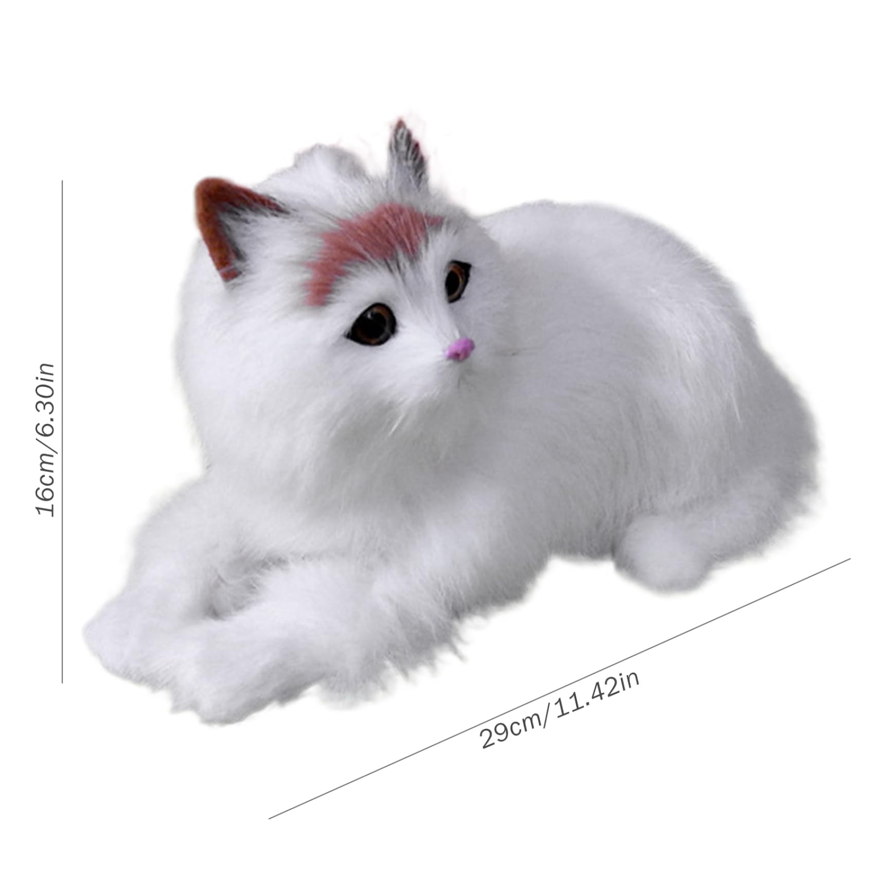 Gatto Realistico, Gatto di Peluche da 11, 4x6, 3 Pollici, Animale di Peluche da Compagnia, Animale Realistico, Giocattoli interattivi per Bambini Stile 1