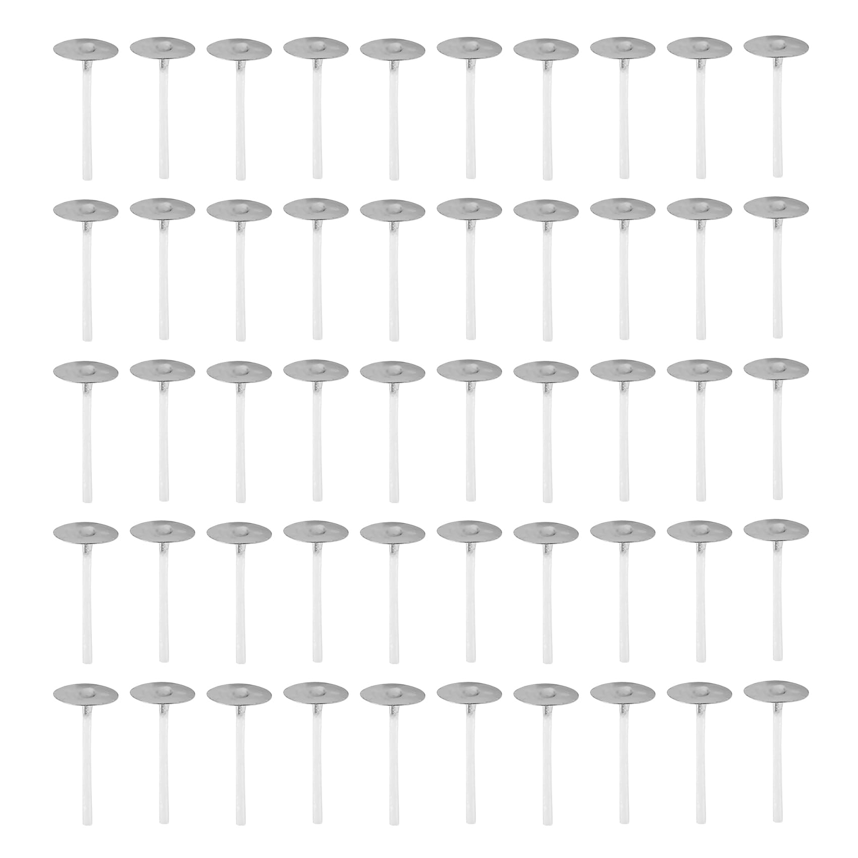 ZDSFSD 1000Pcs/Lot 1 Inch White + Silver Candle Wicks Low Smoke Candle Wick for Candle Making