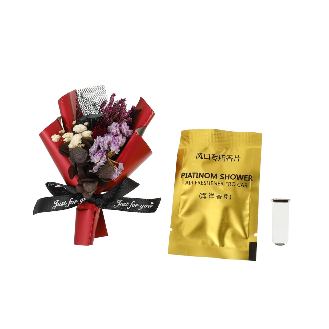 PartyKindom 4pezzi Clip Diffusore Aromi Per Auto Con Fiore Decorazione Elegante Per Ventilazione Auto Profumo Fresco Per Interni Per Donne e Occasioni Speciali