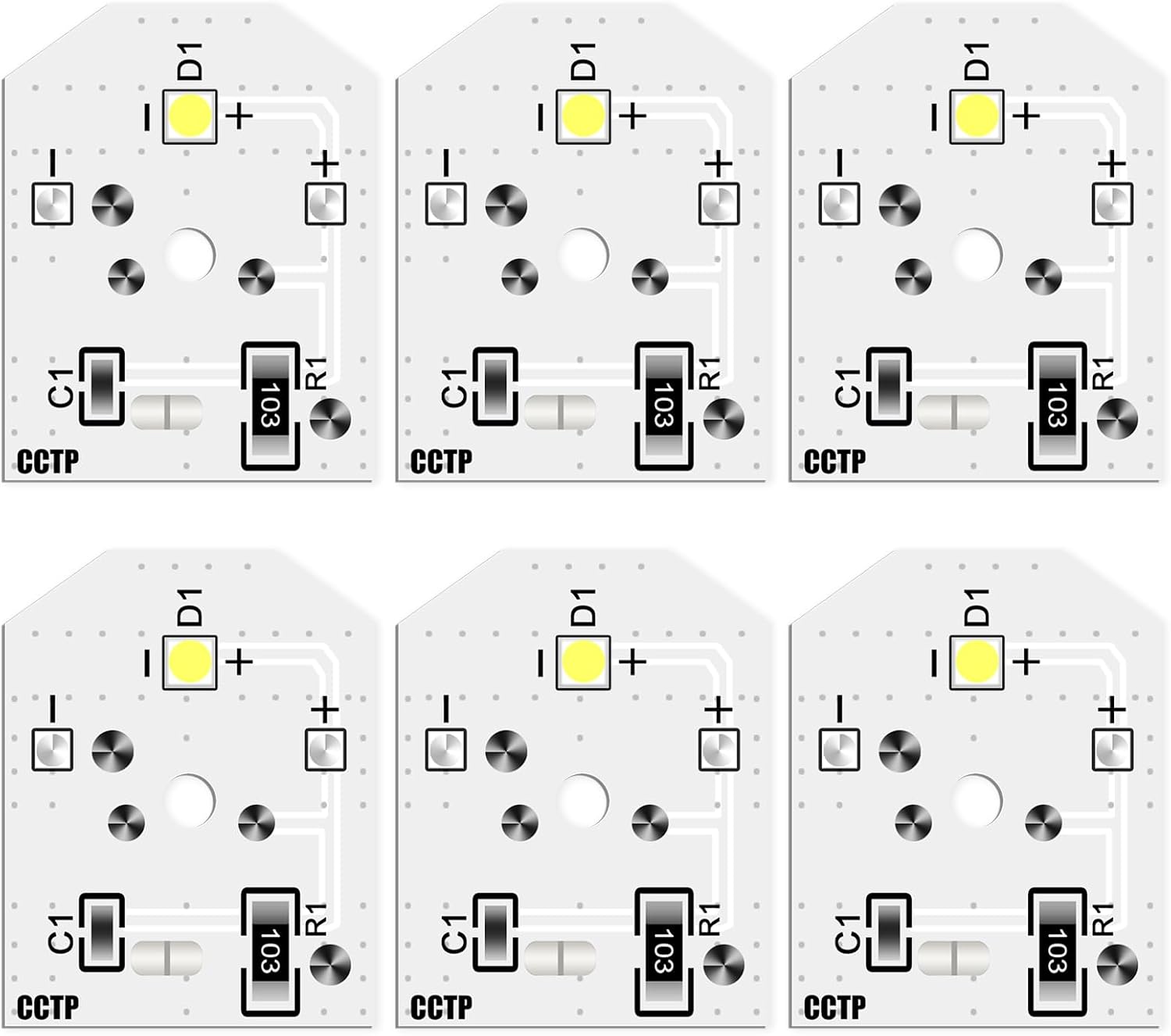 WR55X11132 LED Refrigerator Light Bulb for GE Fridge Light Bulb Replacemen WR55X25754 WR55X26486 PS4704284 3033142 EAP12172918 AP6261806 (6 Pack)