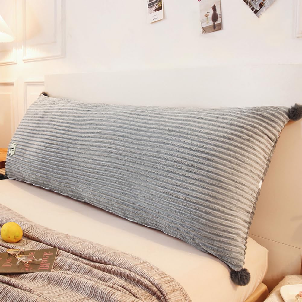 Coussin antidérapant pour positionner le dossier de lit déhoussable et lavable en gris clair