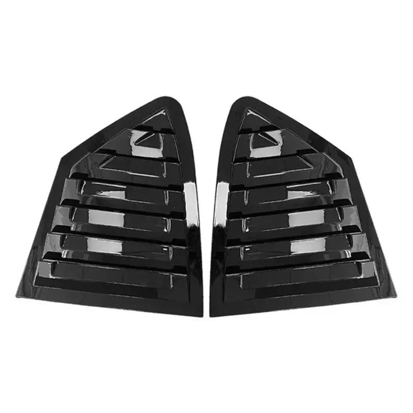 HGPVPKZAZD Car Rear Window Spoiler Tail Wing For Focus 2019-2023 Sedan Hatchback Car Rear Window Louver Shutter Cover Side Vent Blinds Trim Sticker Rear Window Side Splitter Wing(Gloss Black)