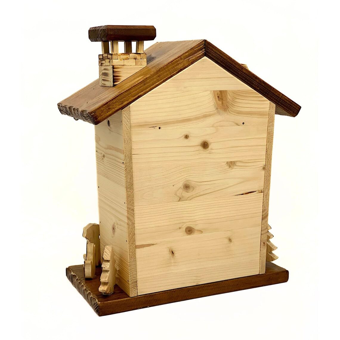 Cassetta Della Posta Artigianale In Legno Di Abete Con Gatti E Cane, Buca Delle Lettere Da Esterno, Rustico Montano, Arredo, Fatto A Mano, Montaggio A Parete, Resistente Agli Agenti Atmosferici