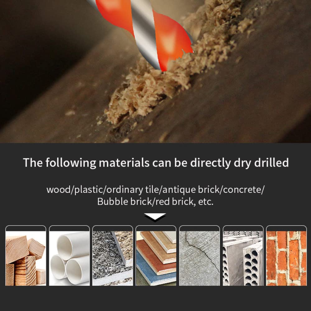 3-12mm trójkątne wiertło diamentowe zestaw wierteł do kamienia płytka ceramiczna betonowa cegła drewno szkło wykrawanie otwornica zestaw do wiercenia w metalu, 7 sztuk 3,12mm czarny