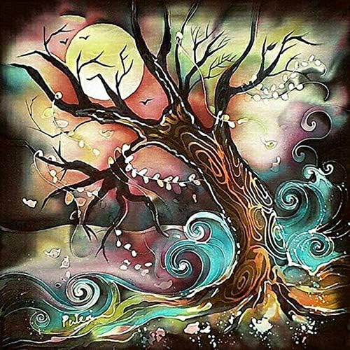5D DIY Diamond Painting Kits for Adults Full Drill Colorful Tree of life Paint by Numbers Kits Pictures Arts Wall Decoration Diamond Painting Kit