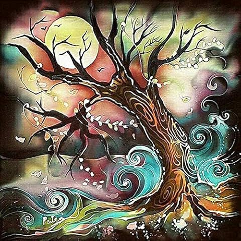 5D DIY Diamond Painting Kits for Adults Full Drill Colorful Tree of Life Paint by Numbers Kits Pictures Arts Wall Decoration Diamond Painting Kit Cover