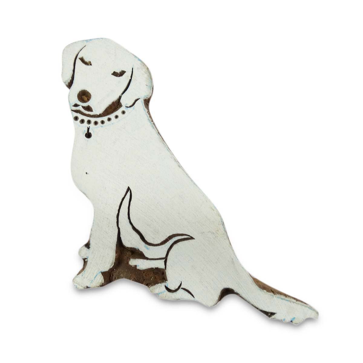 Indianbeautifulart Dog Hand Carved Printing Block Wooden Textile Wood Stamp Block 1 Piece Indian