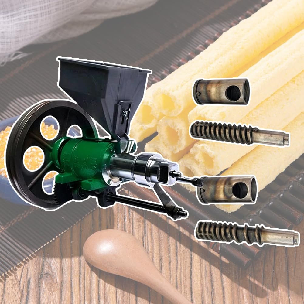 PA-DABAOO Corn Puffed Food Extruder Machine,Food Processing Equipment with 7 Molds,Kitchen Food Processing Equipment,Corn Rice Snack Puffing Machine for Homemade Snacks,Upgrade