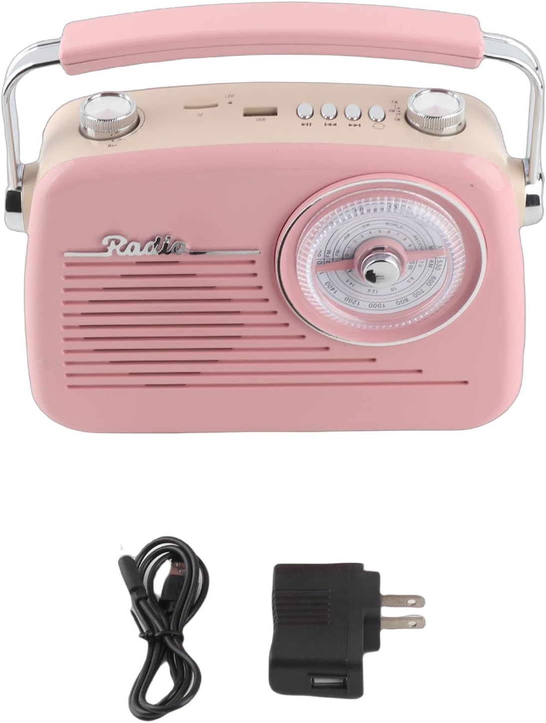 Multi Band AM FM SW Radio, 1200mAh Battery Operated Radio with Bluetooth Speaker, Portable Shortwave Radio Support USB & Card Playback, Best Reception for Home Kitchen