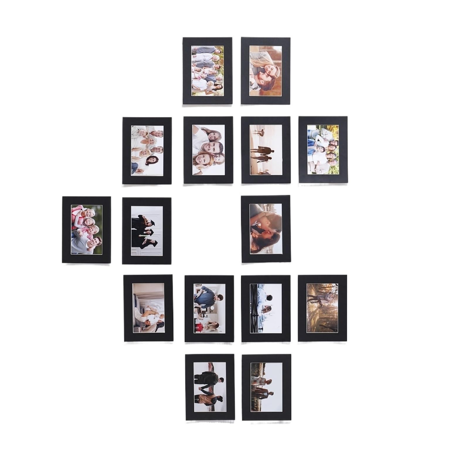 Gwyzax Cardboard Photo Frames 20pcs Classic Black and White Photo Cardboard Picture Frame Wall Family Room