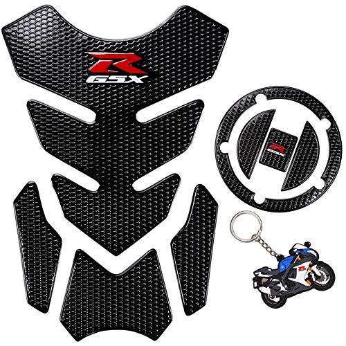 REVSOSTAR Motorcycle Tank Sticker Protector Decal, Fuel Gas Cap, Tank Cap, Tank pad, Tank Protector for GSXR600 GSXR750 GSXR1000, 3 Pcs Per Set