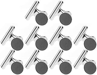 SOLUSTRE 10 sztuk Magnes ze stali nierdzewnej Naklejki lodówkę Magnetyczny klip zdjęcia Magnesy tablicy Tablica do pieczętowania żywności dla biura w domu w szkole (srebrny, 38 mm Magnes Pad)